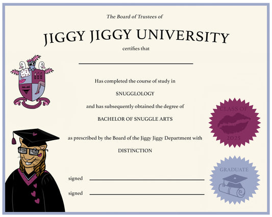 SIGNED PHOTO | Personalized "Jiggy Jiggy University" Diploma - LIMITED EDITION