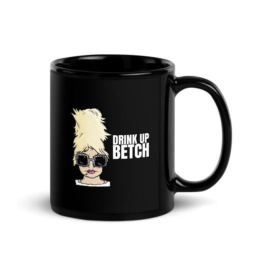 Drink Up Betch | Black Glossy Mug