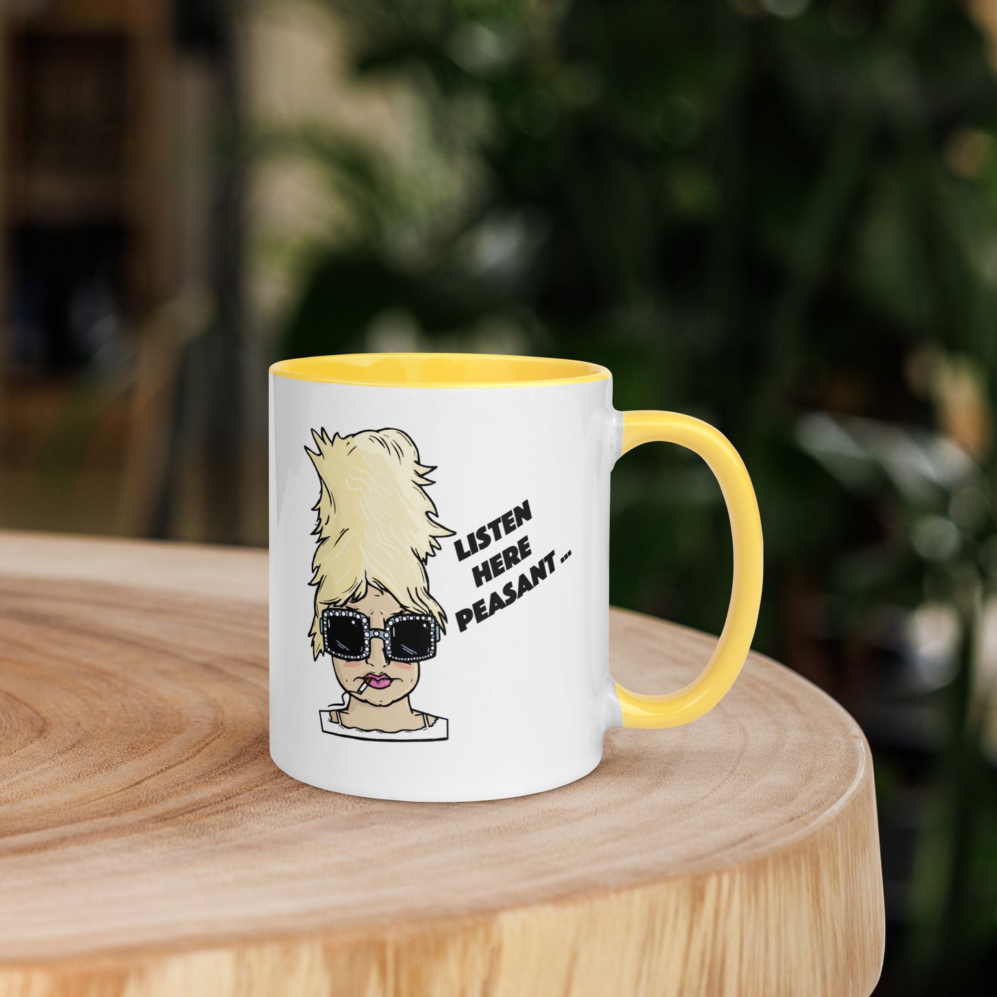 Diana Diagonal "Listen Here Peasant" | Mug with Color Inside