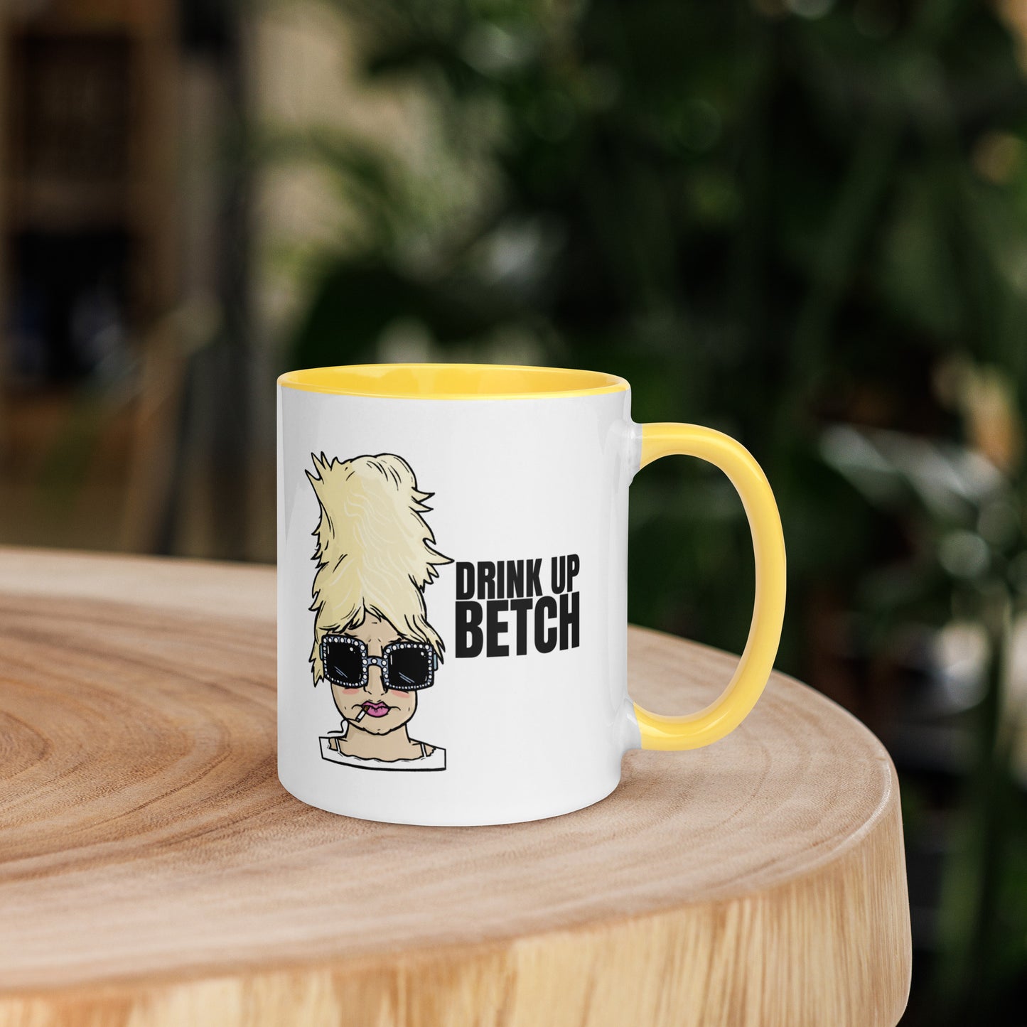 Diana Diagonal "Drink Up Betch" | Mug with Color Inside