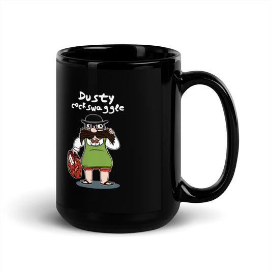 Dusty Cockswaggle | Black Glossy Mug