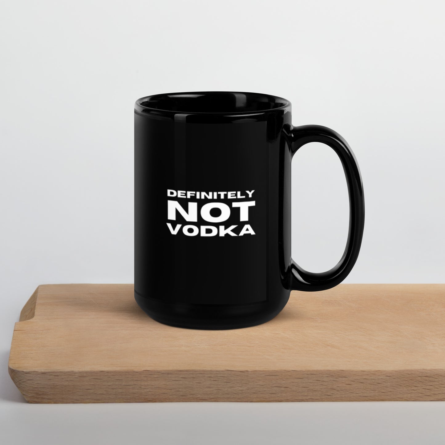 Definitely Not Vodka | Black Glossy Mug