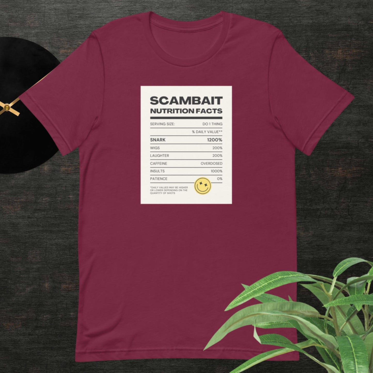SCAMBAIT NUTRITION FACTS | Unisex t-shirt