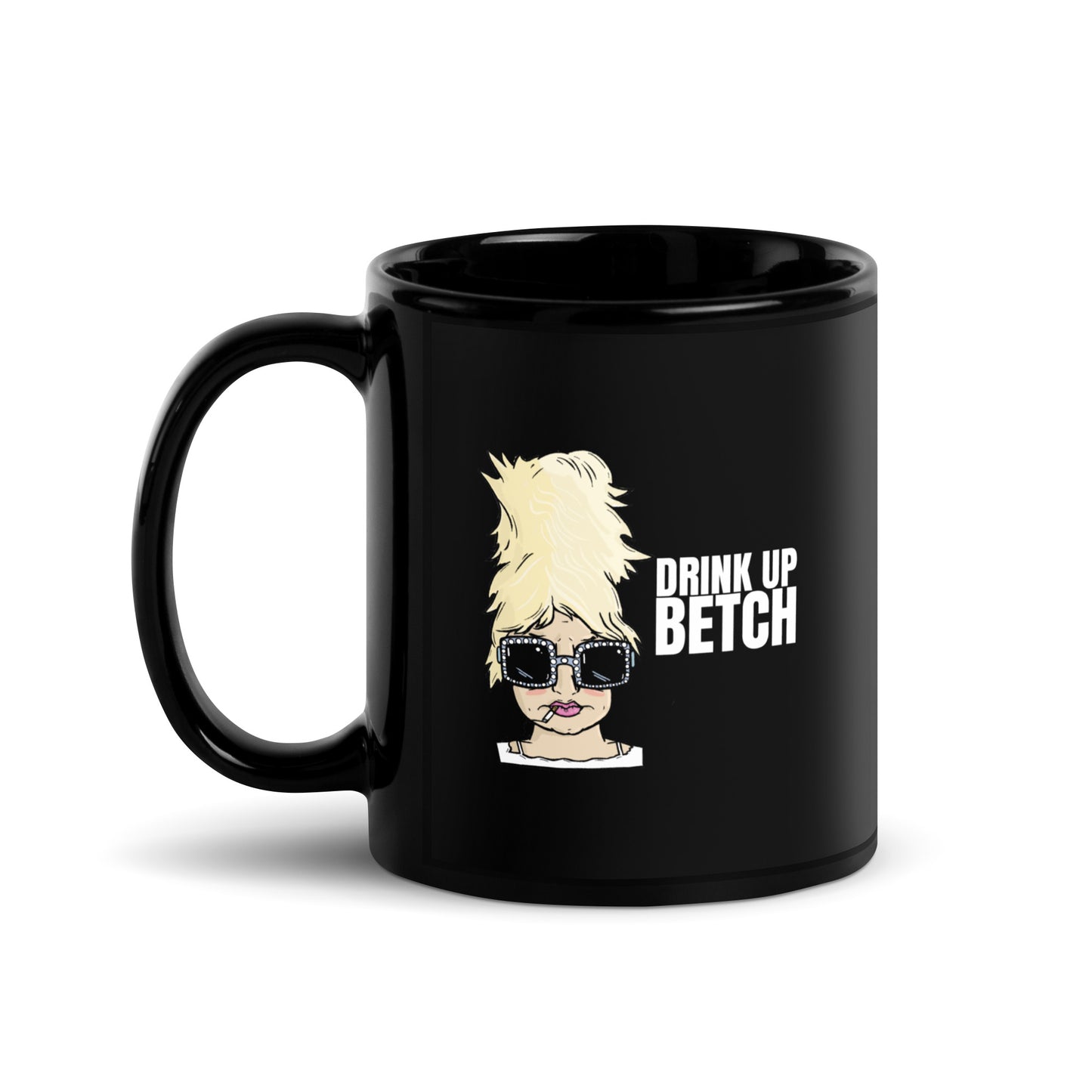Drink Up Betch | Black Glossy Mug