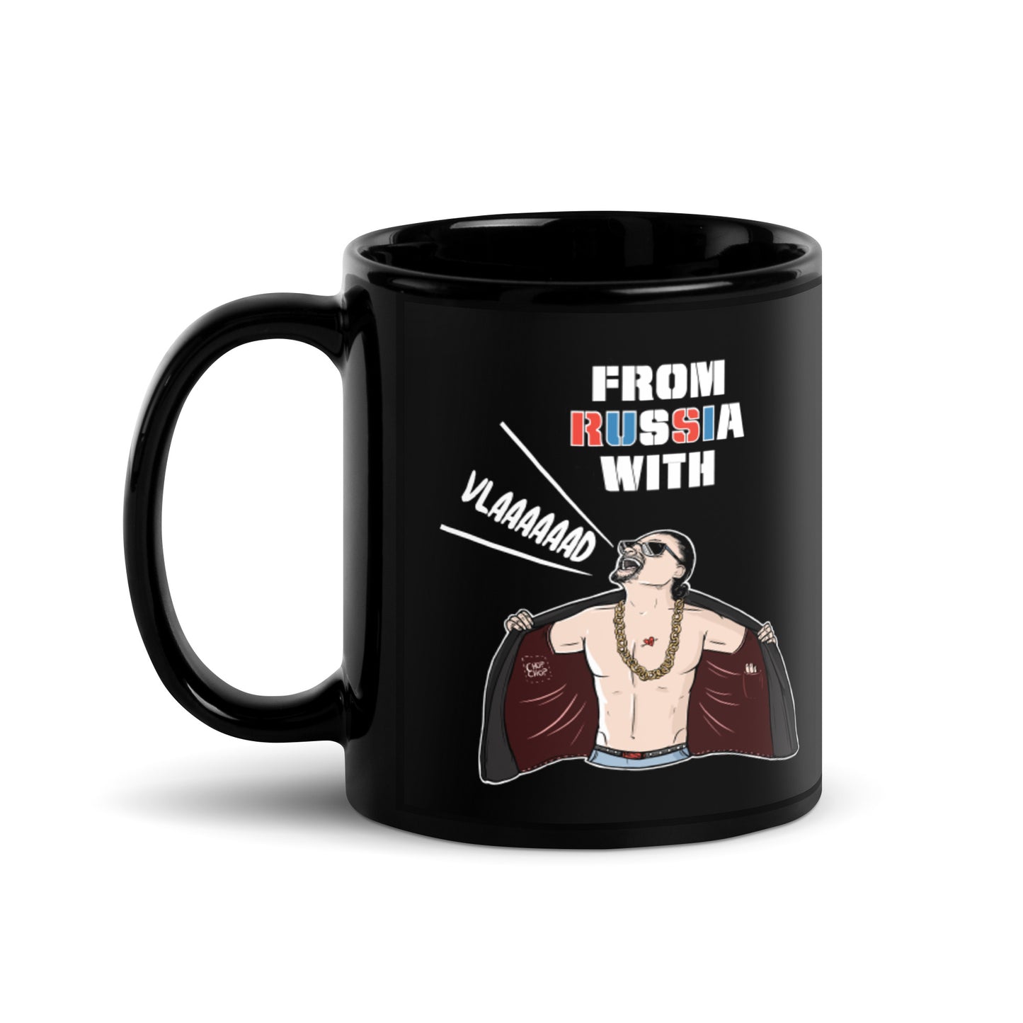 From Russian with VLAD | Black Glossy Mug