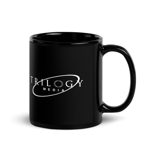 Trilogy Media Logo | Black Glossy Mug
