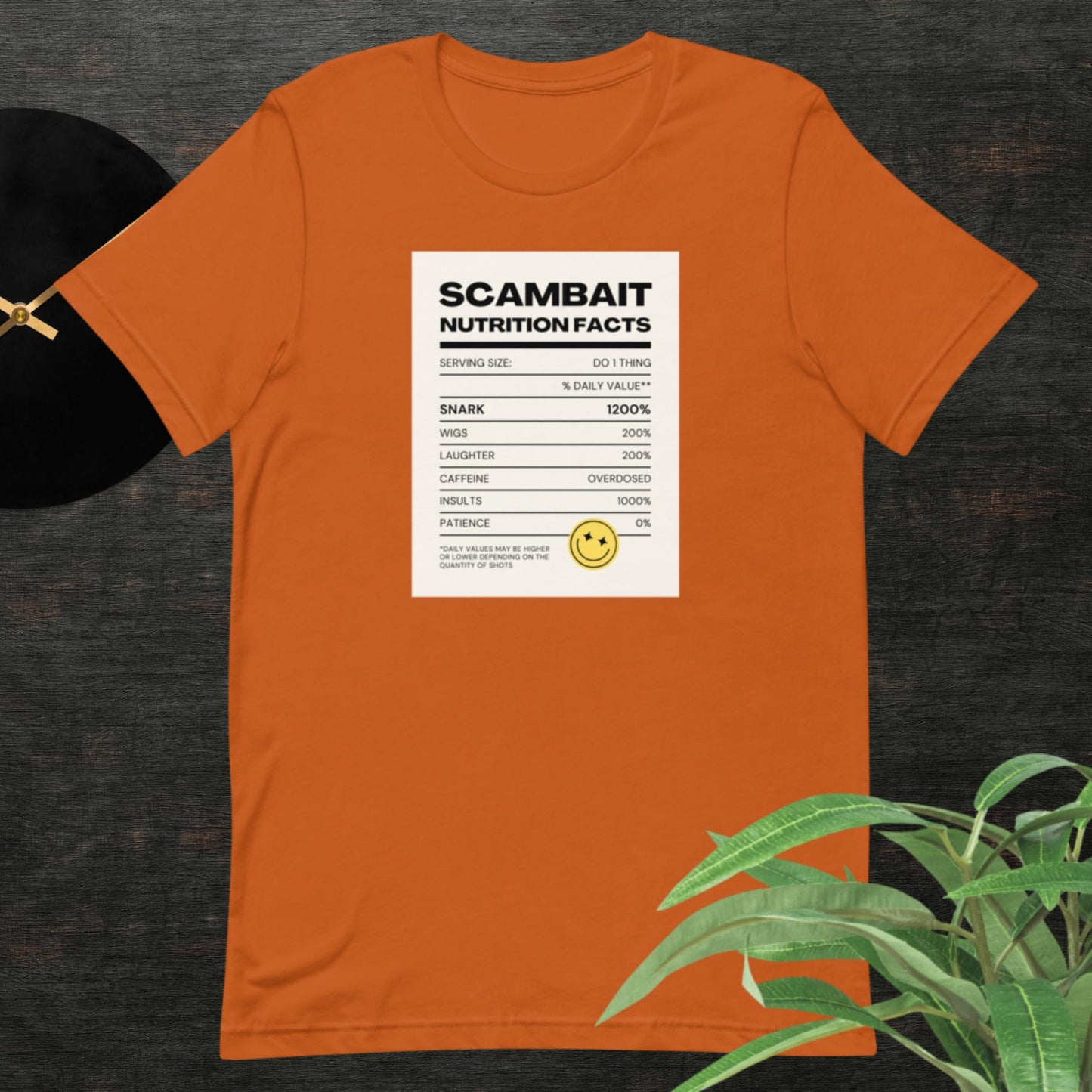 SCAMBAIT NUTRITION FACTS | Unisex t-shirt